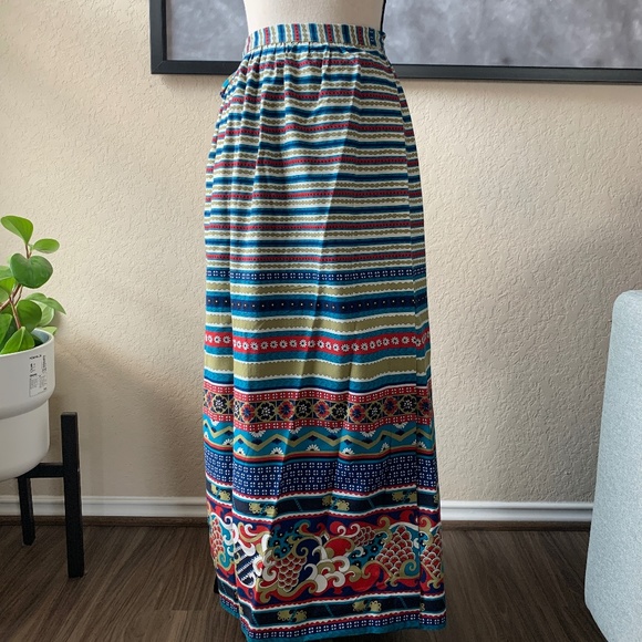 Vintage Judy Fisher Wrap Skirt Maxi Skirt - Picture 1 of 8